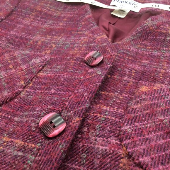 Pendleton Wool Tweed Blazer Jacket Size 10 - Picture 10 of 13